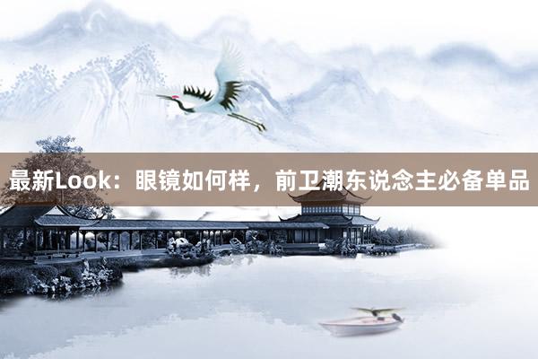 最新Look：眼镜如何样，前卫潮东说念主必备单品